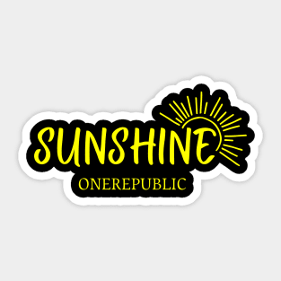 Onerepublic Sunshine Sticker